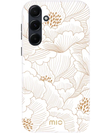 MIO MagSafe Samsung Galaxy A55 Hoesje Hard Shell Cover White Roses Hoesjes