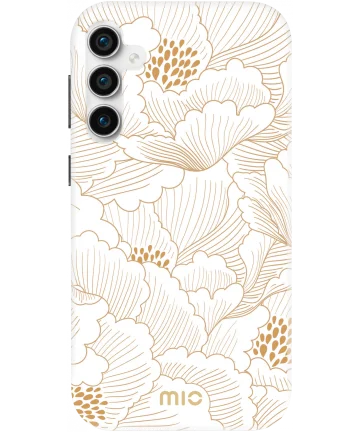MIO MagSafe Samsung Galaxy S23 FE Hoesje Hard Shell Cover White Roses Hoesjes