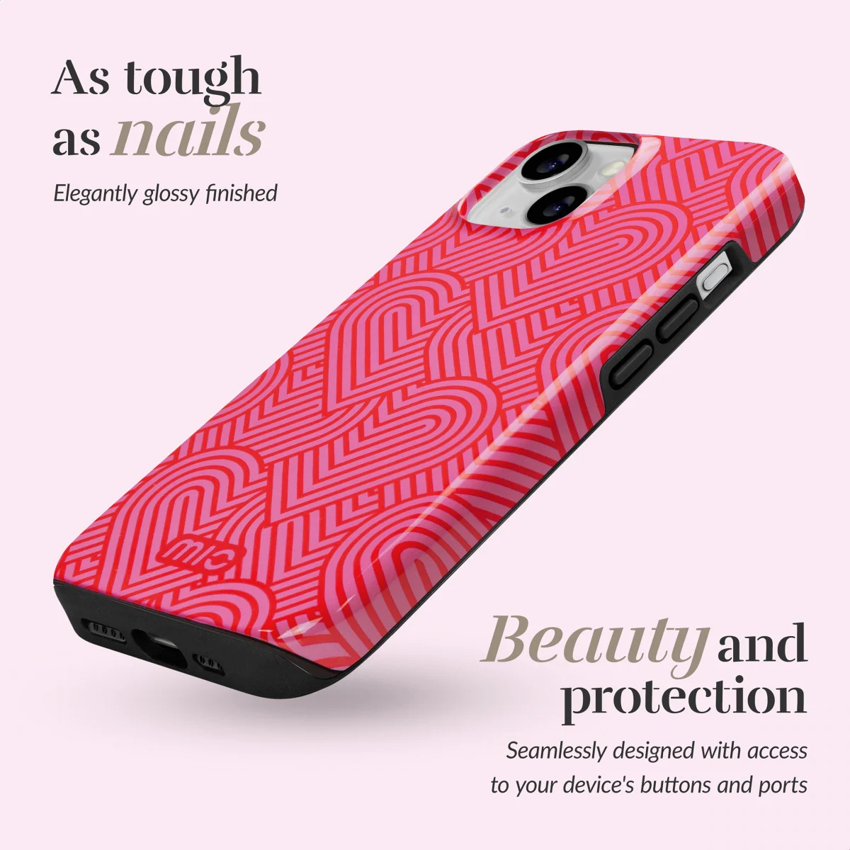 MIO MagSafe Apple iPhone 13 Pro Hoesje Hard Shell Cover Wild Hearts afbeelding 3