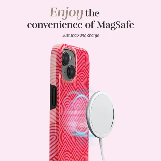 MIO MagSafe Apple iPhone 13 Pro Hoesje Hard Shell Cover Wild Hearts afbeelding 6