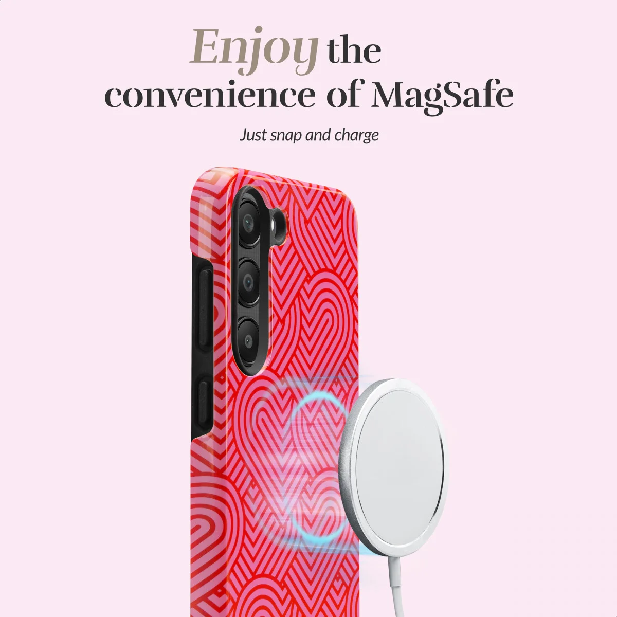 MIO MagSafe Samsung Galaxy S24 Hoesje Hard Shell Cover Wild Hearts afbeelding 6