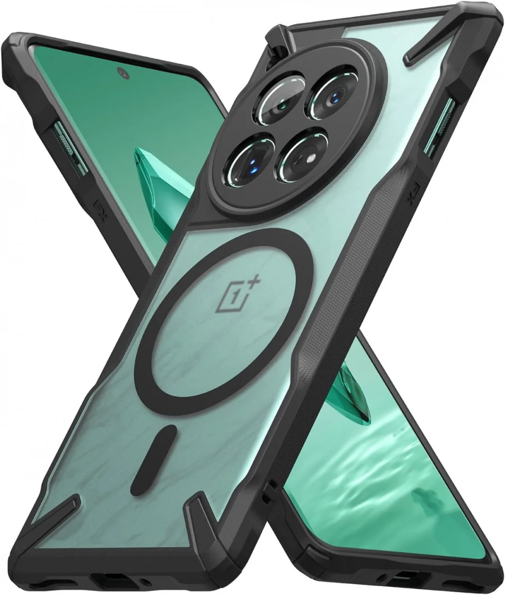 Ringke Fusion X Magnetic OnePlus 12 Hoesje MagSafe Back Cover Zwart afbeelding 1