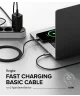 Ringke 3A Fast Charging Basic USB-C naar USB-C Kabel 60W 0.5M Zwart