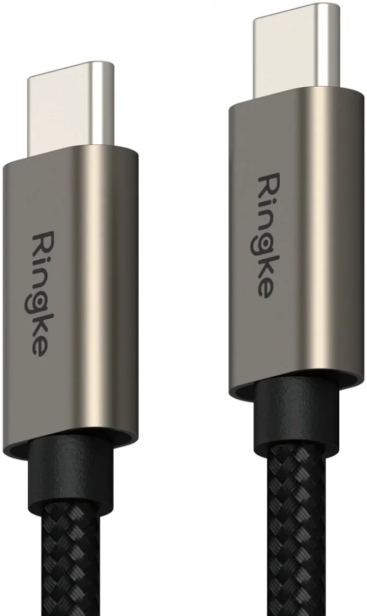 Ringke 3A Fast Charging Basic USB-C naar USB-C Kabel 60W 0.5M Zwart afbeelding 1