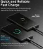 Ringke 3A Fast Charging Basic USB-C naar USB-C Kabel 60W 0.5M Zwart afbeelding 3