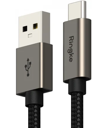 Ringke 3A Fast Charging Basic USB-A naar USB-C Kabel 60W 2M Zwart Kabels