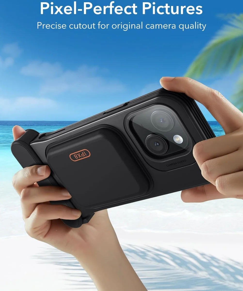ESR iPhone 13 / 14 / 15 Waterdicht Hoesje IPX8 Waterproof Zwart afbeelding 7