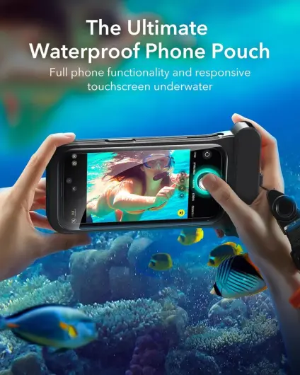ESR iPhone 13 / 14 / 15 Waterdicht Hoesje IPX8 Waterproof Zwart afbeelding 2