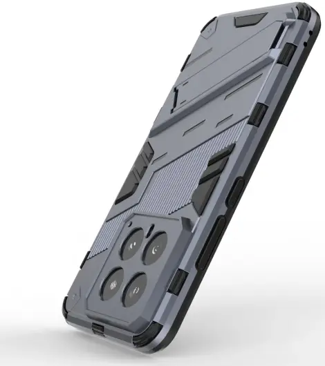 Xiaomi 14 Hoesje Shockproof Kickstand Back Cover Blauw afbeelding 3