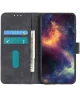 KHAZNEH Samsung Galaxy A55 Hoesje Retro Wallet Book Case Zwart