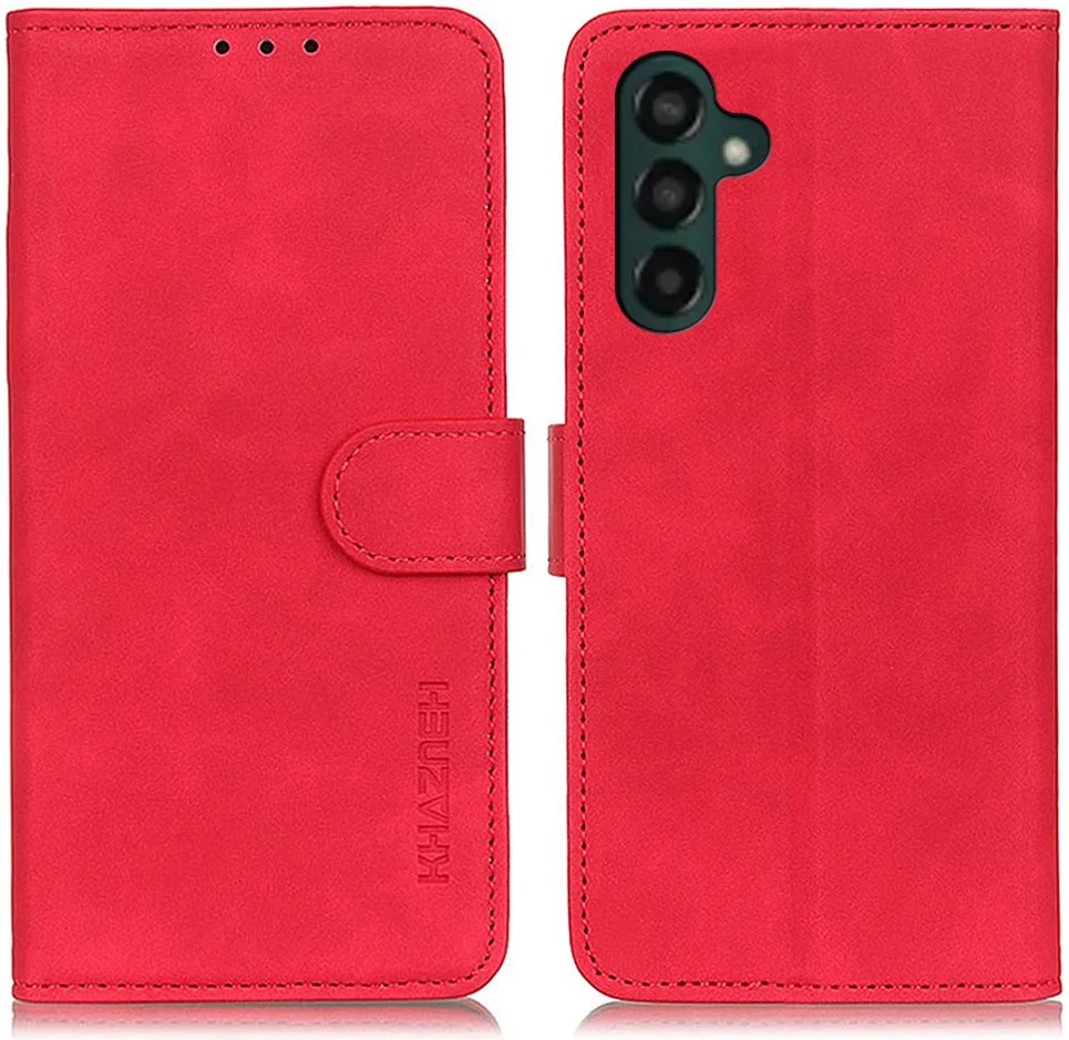 KHAZNEH Samsung Galaxy A55 Hoesje Retro Wallet Book Case Rood afbeelding 2