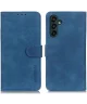 KHAZNEH Samsung Galaxy A55 Hoesje Retro Wallet Book Case Blauw