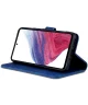 AZNS Samsung Galaxy A55 Hoesje Wallet Book Case Kunstleer Blauw