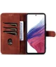 AZNS Samsung Galaxy A55 Hoesje Wallet Book Case Kunstleer Bruin