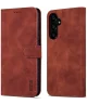 AZNS Samsung Galaxy A55 Hoesje Wallet Book Case Kunstleer Bruin