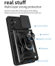 Samsung Galaxy A55 Hoesje met Camera Slider en Kickstand Ring Zilver