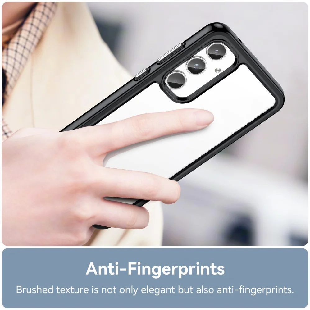 Samsung Galaxy A55 Hoesje Acryl Back Cover Zwart afbeelding 5