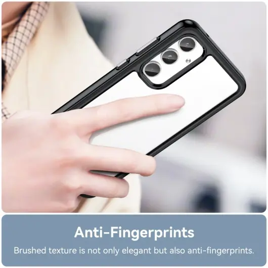 Samsung Galaxy A55 Hoesje Acryl Back Cover Zwart afbeelding 5