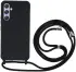 Samsung Galaxy A55 Hoesje Flexibel TPU met Koord Back Cover Zwart
