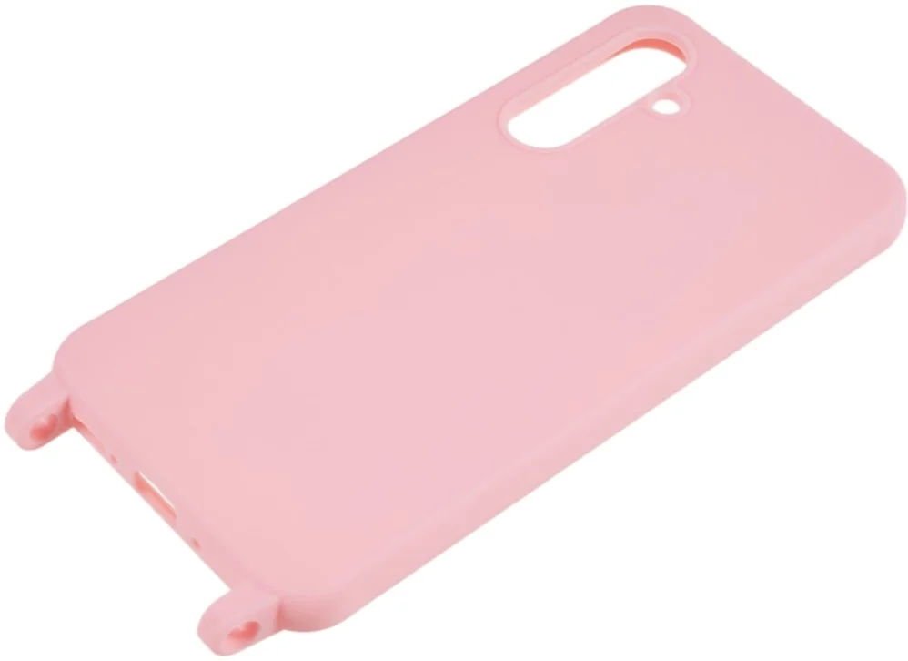 Samsung Galaxy A55 Hoesje Flexibel TPU met Koord Back Cover Roze afbeelding 5