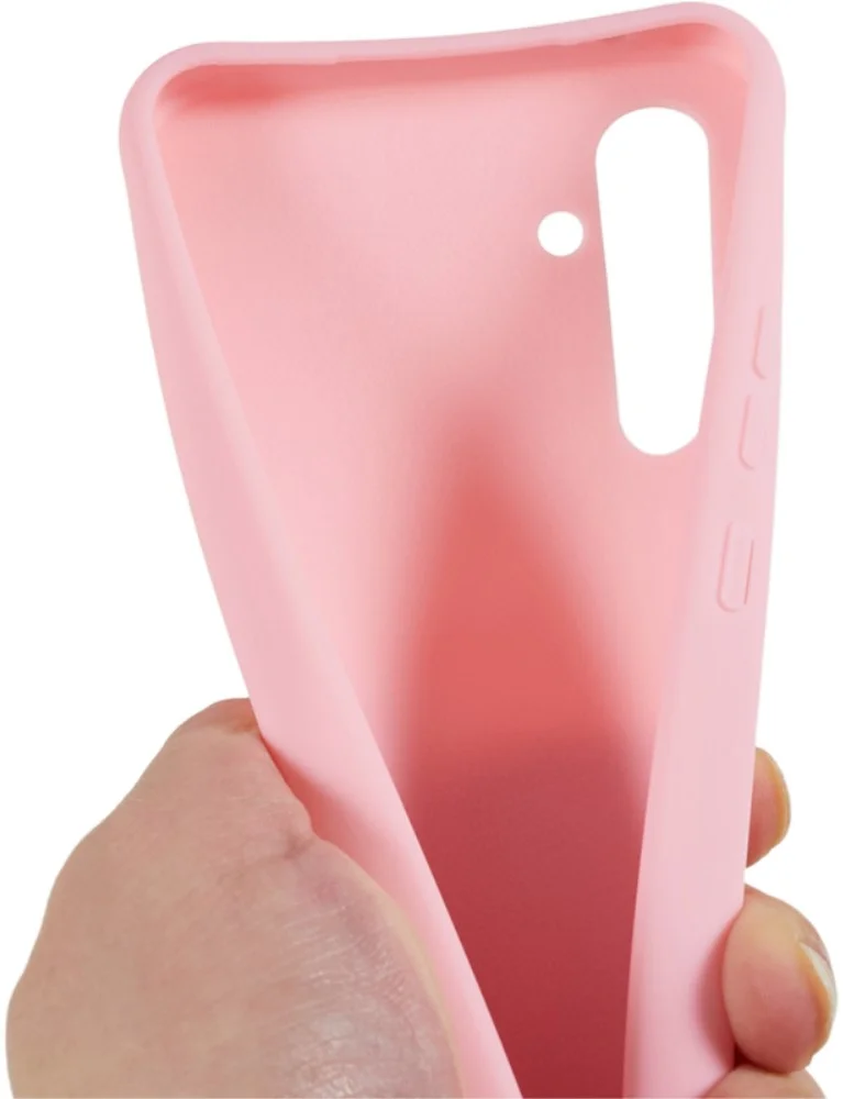 Samsung Galaxy A55 Hoesje Flexibel TPU met Koord Back Cover Roze afbeelding 6