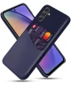 Samsung Galaxy A55 Hoesje met Kaarthouder Back Cover Blauw