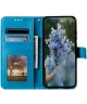 Motorola Moto G24 / Moto G04 Hoesje Mandala Book Case met Pasjeshouder Blauw