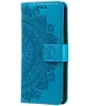 Motorola Moto G24 / Moto G04 Hoesje Mandala Book Case met Pasjeshouder Blauw