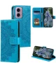 Motorola Moto G24 / Moto G04 Hoesje Mandala Book Case met Pasjeshouder Blauw