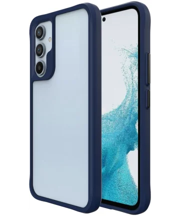 Samsung Galaxy A55 Hoesje Armor Back Cover Blauw Hoesjes