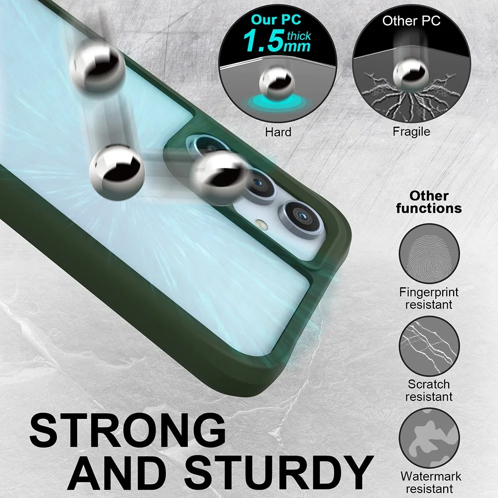 Samsung Galaxy A55 Hoesje Armor Back Cover Groen afbeelding 4
