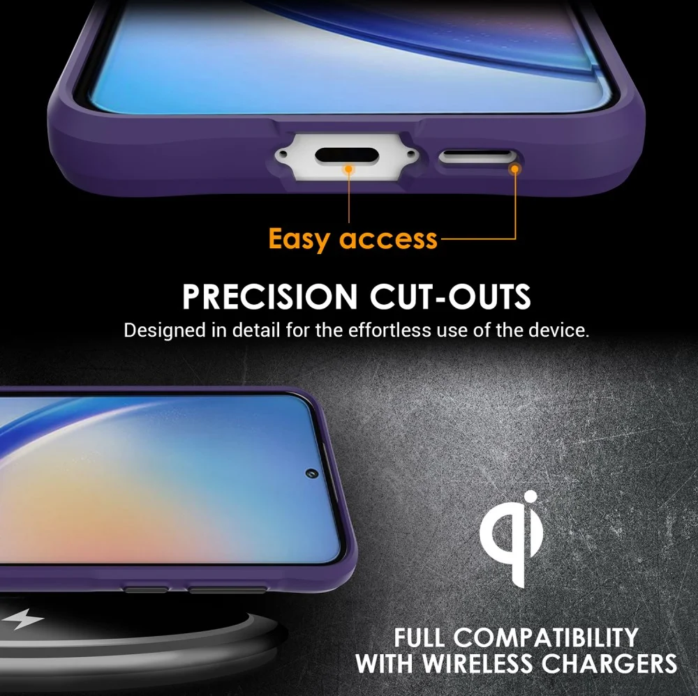 Samsung Galaxy A55 Hoesje Armor Back Cover Paars afbeelding 7