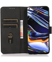 KHAZNEH Motorola Moto G04 / G24 Hoesje Retro Wallet Book Case Zwart
