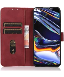 KHAZNEH Motorola Moto G04 / G24 Hoesje Retro Wallet Book Case Rood