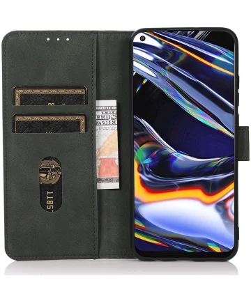 KHAZNEH Motorola Moto G04 / G24 Hoesje Retro Wallet Book Case Groen Hoesjes