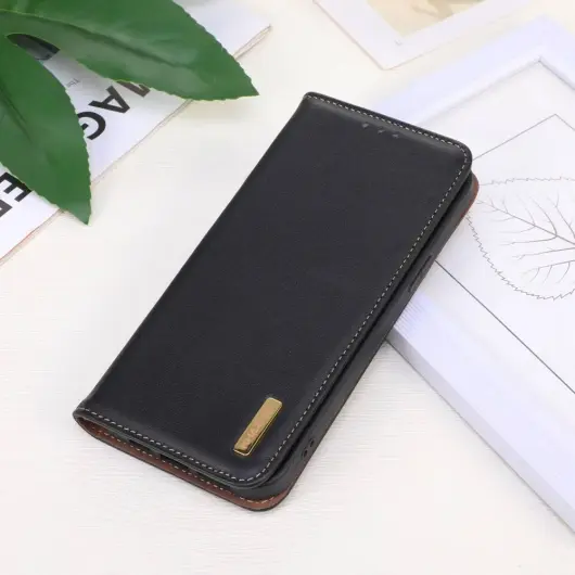 KHAZNEH Xiaomi 14 Ultra Hoesje RFID Book Case Leer Zwart afbeelding 8