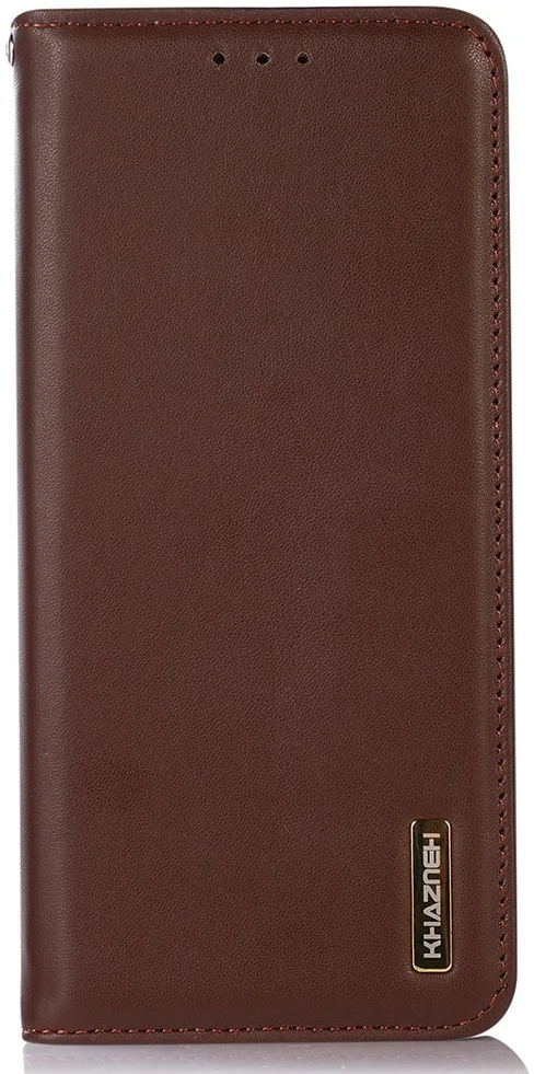 KHAZNEH Xiaomi 14 Ultra Hoesje RFID Book Case Leer Bruin afbeelding 6