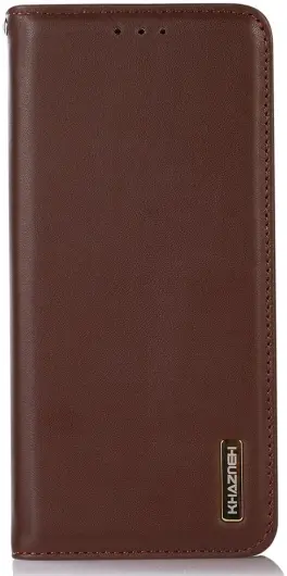 KHAZNEH Xiaomi 14 Ultra Hoesje RFID Book Case Leer Bruin afbeelding 6