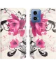 Motorola Moto G24 Power Hoesje Portemonnee Book Case Bloemen Print