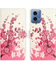 Motorola Moto G24 Power Hoesje Portemonnee Book Case Blossom Print