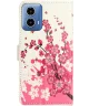 Motorola Moto G24 Power Hoesje Portemonnee Book Case Blossom Print