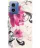 Motorola Moto G04 / G24 Hoesje Portemonnee Book Case Bloemen Print