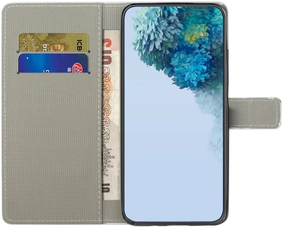 Motorola Moto G04 / G24 Hoesje Portemonnee Book Case Bloemen Print afbeelding 2