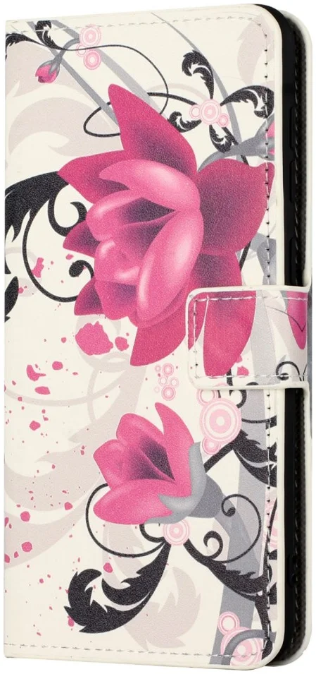 Motorola Moto G04 / G24 Hoesje Portemonnee Book Case Bloemen Print afbeelding 4
