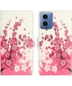 Motorola Moto G04 / G24 Hoesje Portemonnee Book Case Flower Print