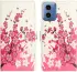 Motorola Moto G04 / G24 Hoesje Portemonnee Book Case Flower Print afbeelding 1