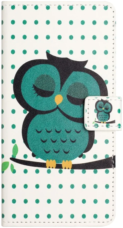 Motorola Moto G24 / G04 Hoesje Portemonnee Book Case Uilen afbeelding 2