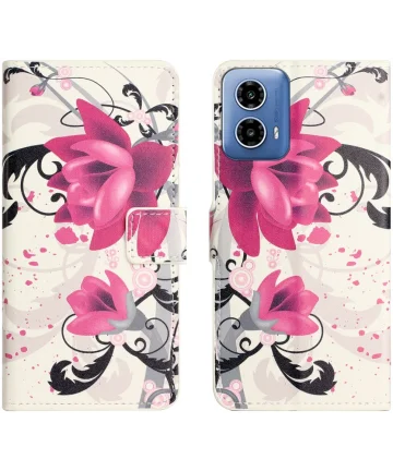 Motorola Moto G24 / G04 Hoesje Portemonnee Book Case Rozen Hoesjes