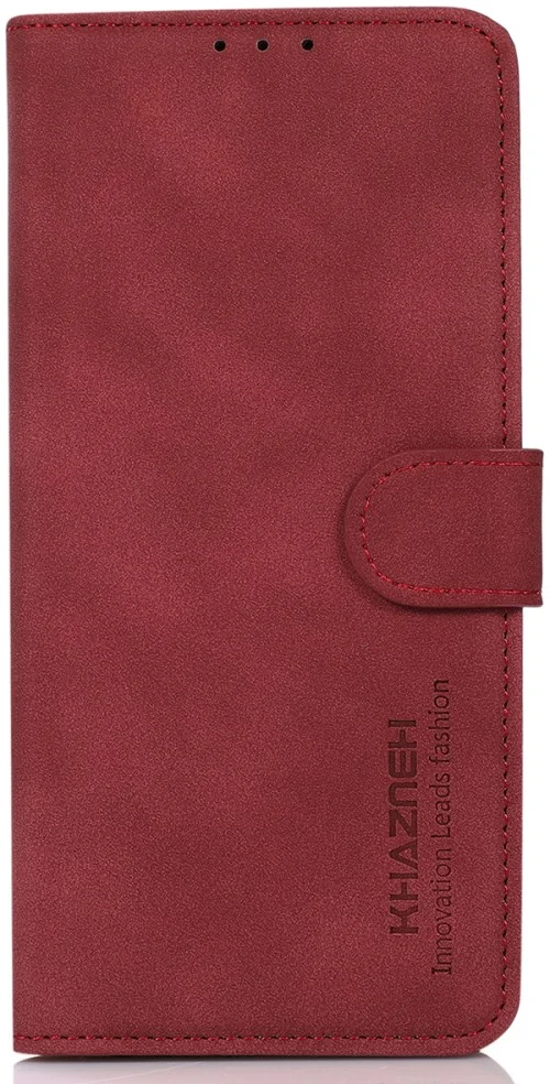 KHAZNEH Motorola Moto G24 Power Hoesje Retro Wallet Book Case Rood afbeelding 6
