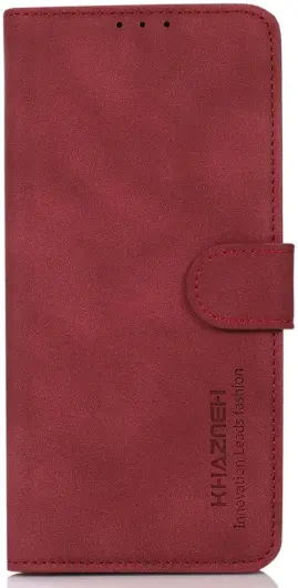 KHAZNEH Motorola Moto G24 Power Hoesje Retro Wallet Book Case Rood afbeelding 6
